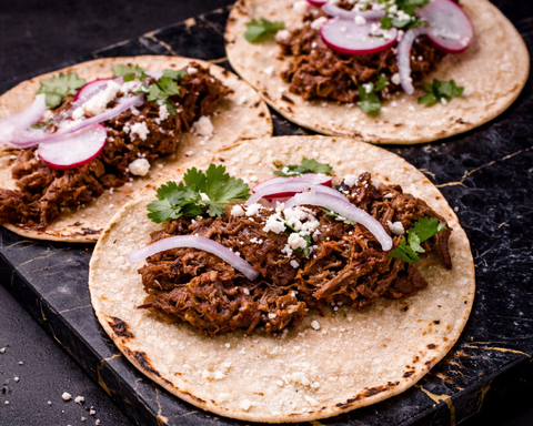 Radish & Onion Wagyu Tacos